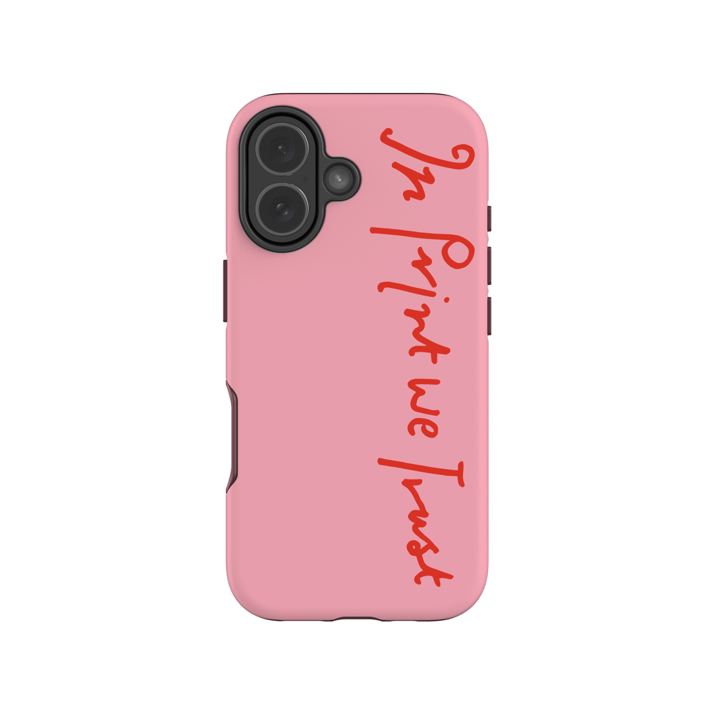 in print we trust tough iPhone case (pink) - In Print We Trust