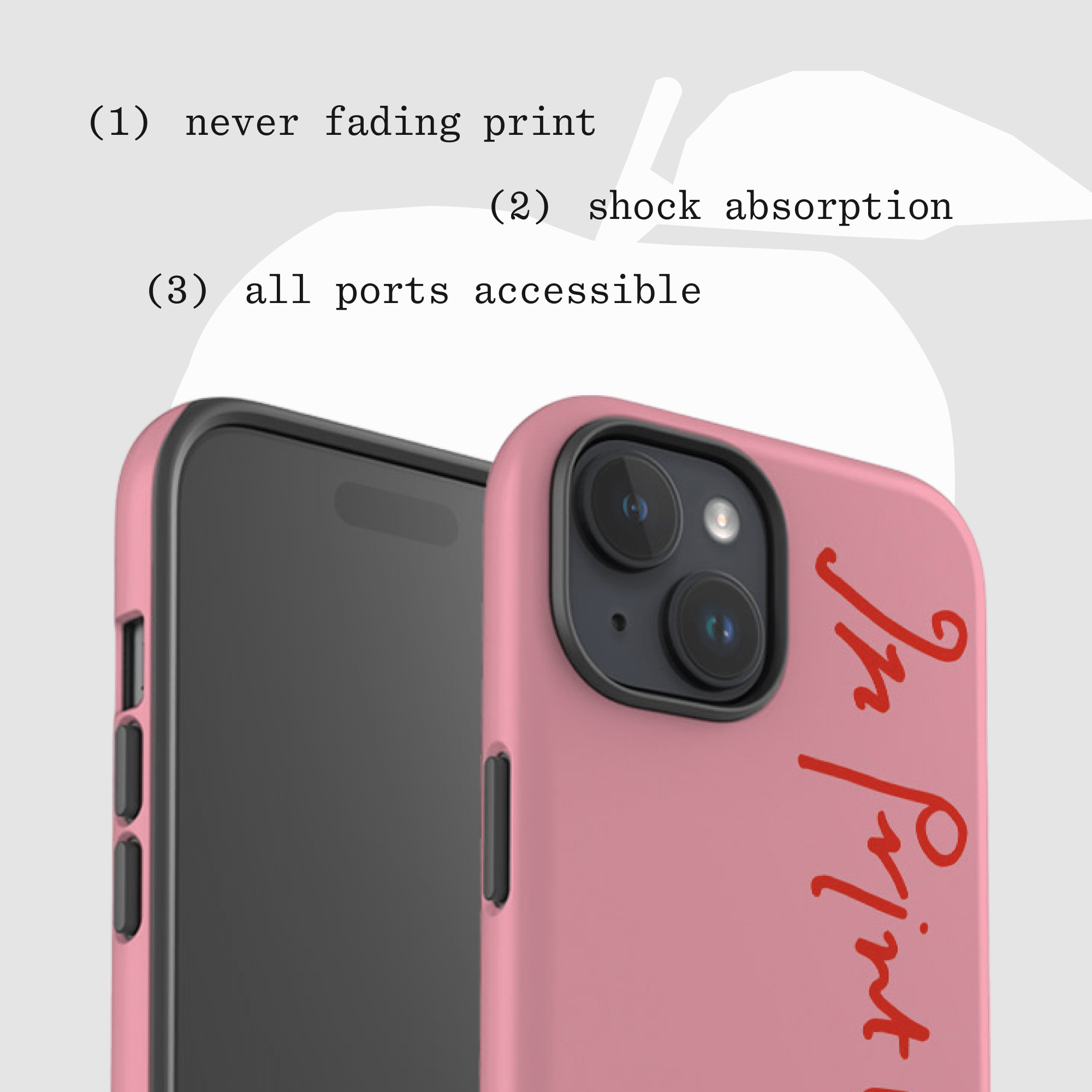 in print we trust tough iPhone case (pink) - In Print We Trust