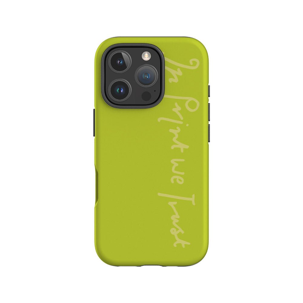 in print we trust tough iPhone case (pistachio) - In Print We Trust