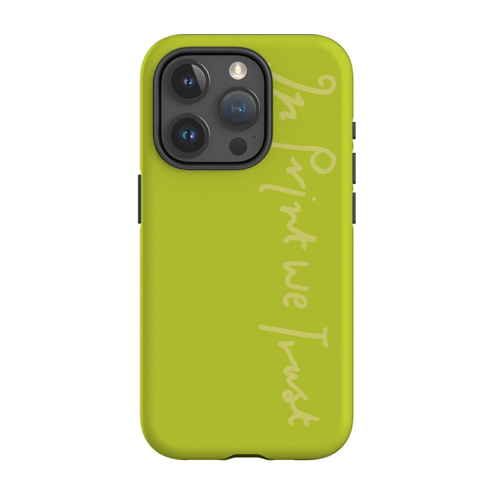 in print we trust tough iPhone case (pistachio) - In Print We Trust