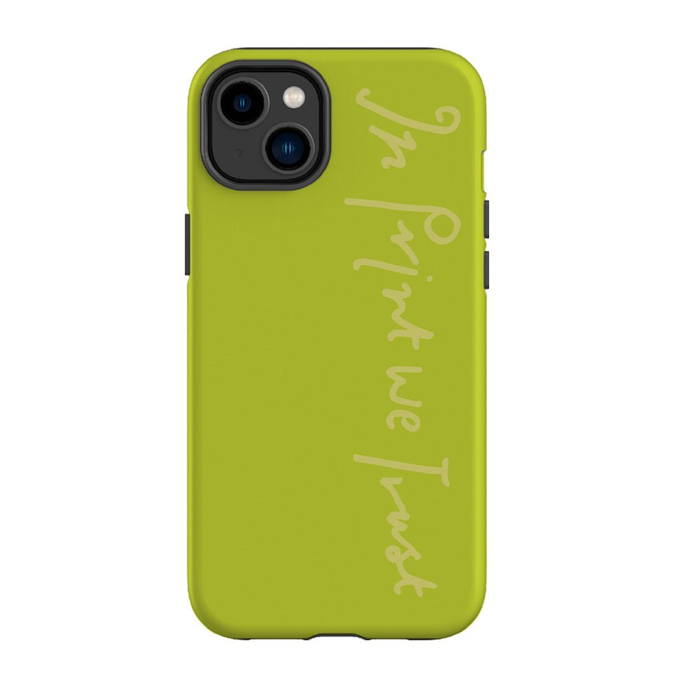 in print we trust tough iPhone case (pistachio) - In Print We Trust