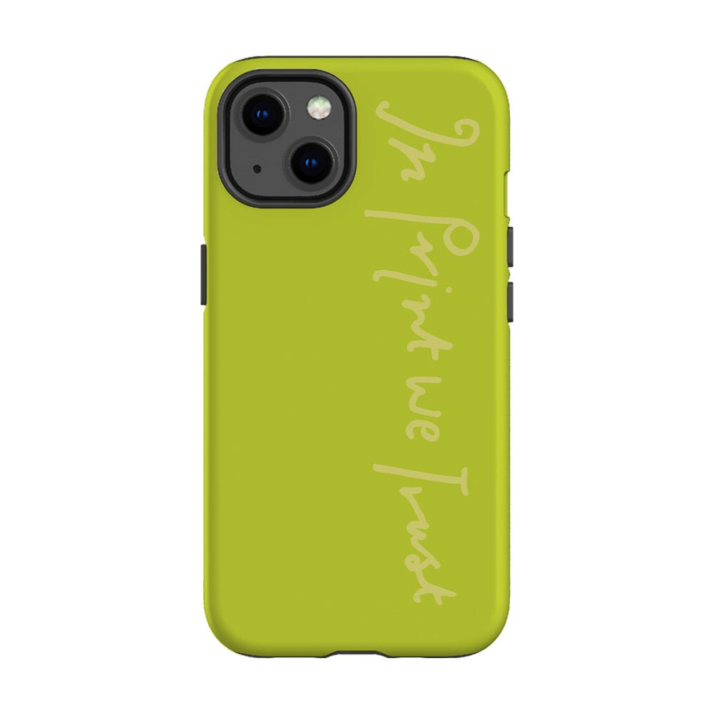 in print we trust tough iPhone case (pistachio) - In Print We Trust