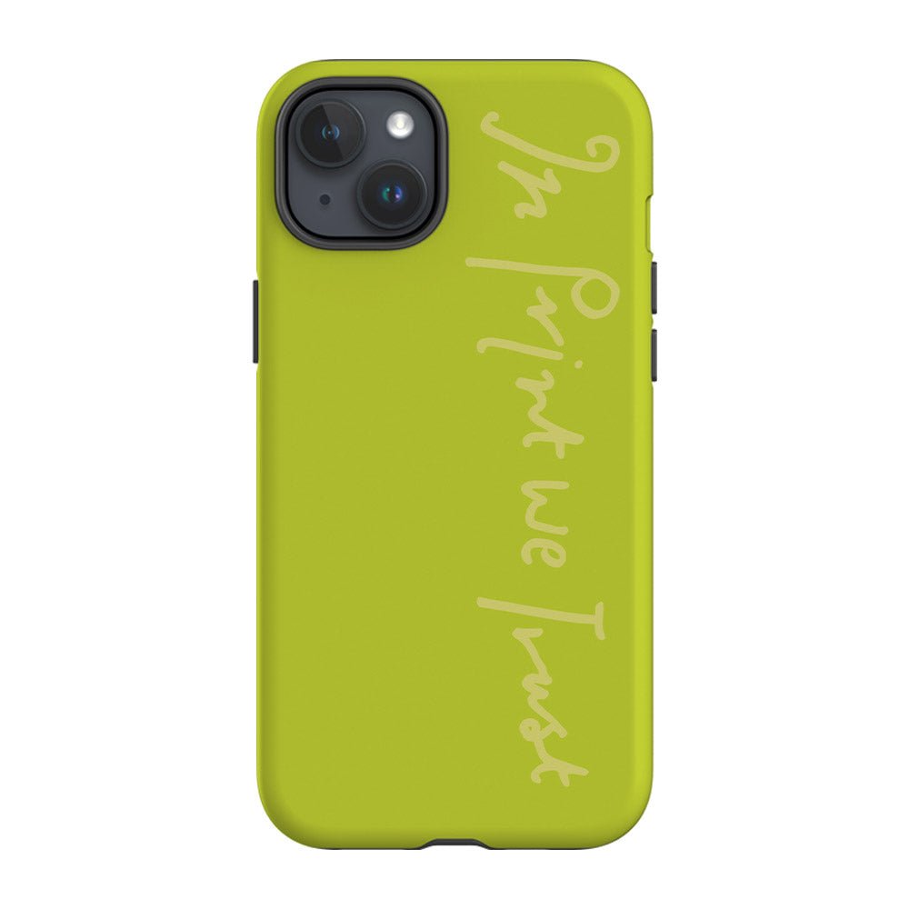 in print we trust tough iPhone case (pistachio) - In Print We Trust