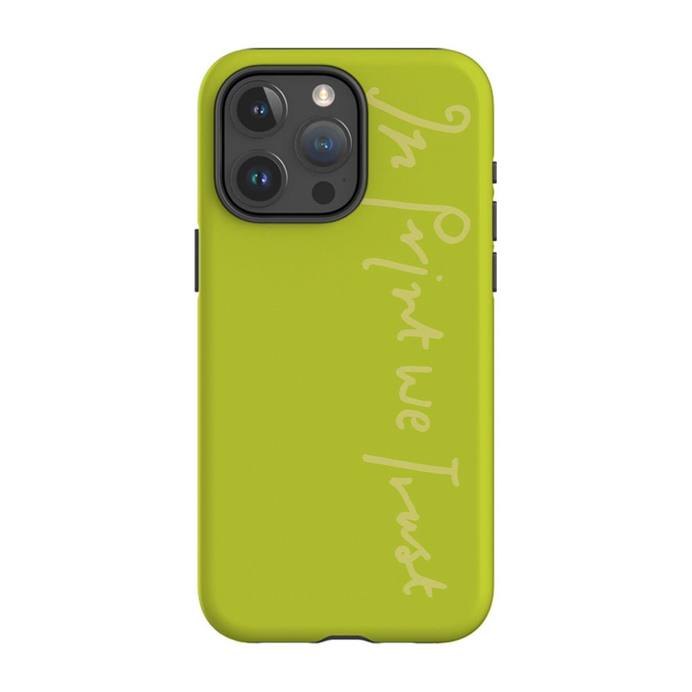 in print we trust tough iPhone case (pistachio) - In Print We Trust