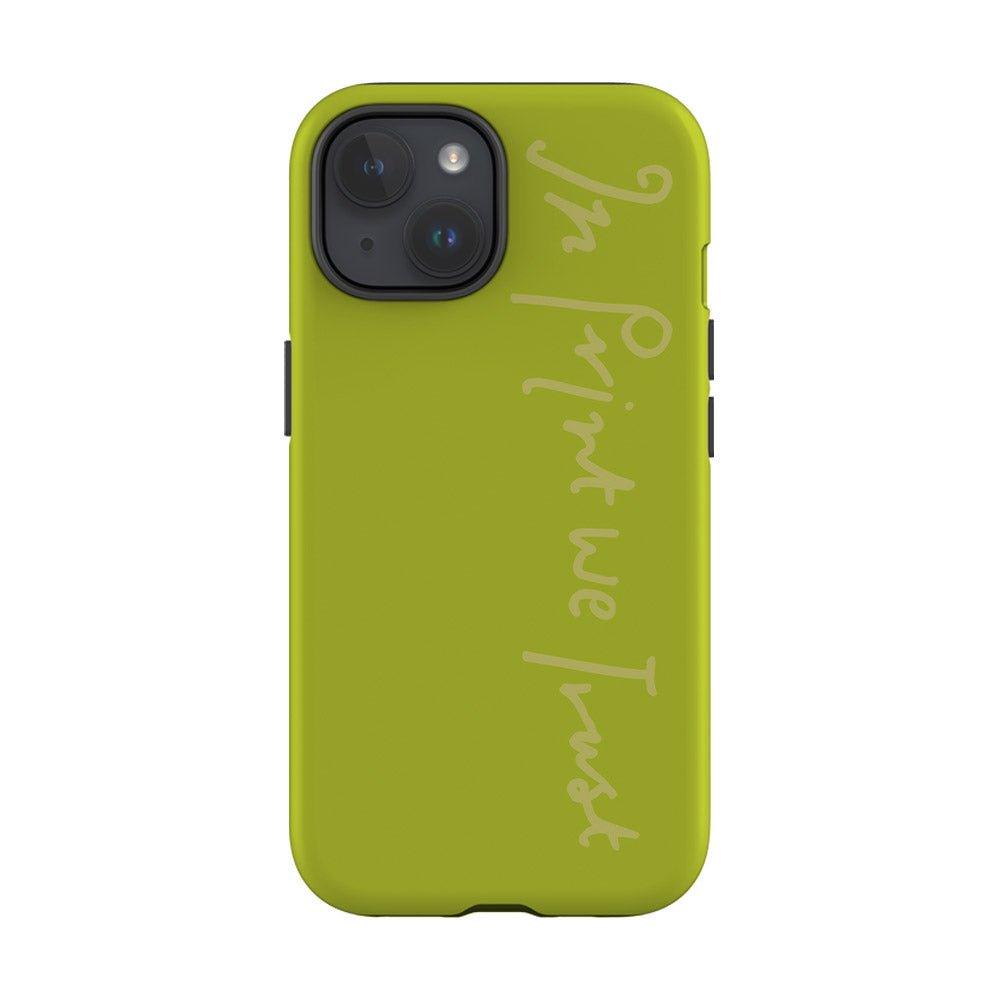 in print we trust tough iPhone case (pistachio) - In Print We Trust