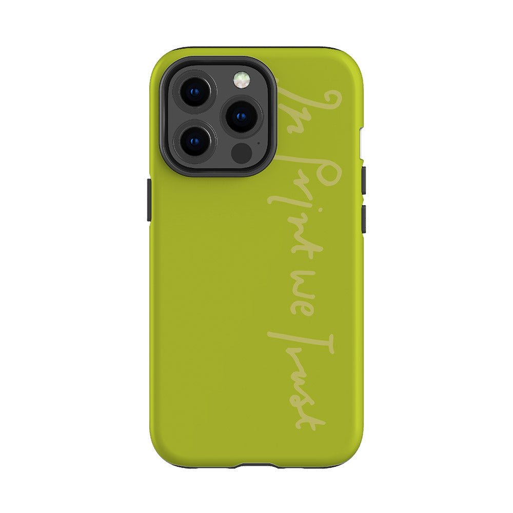 in print we trust tough iPhone case (pistachio) - In Print We Trust