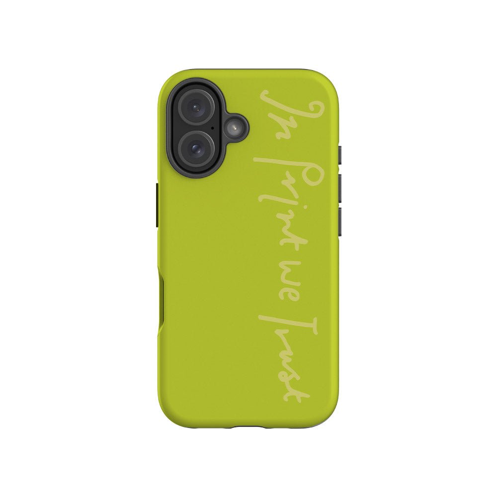 in print we trust tough iPhone case (pistachio) - In Print We Trust