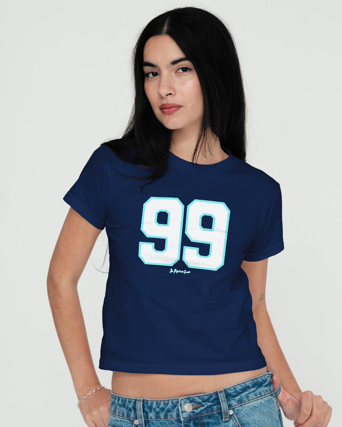 99 baby tee - In Print We Trust