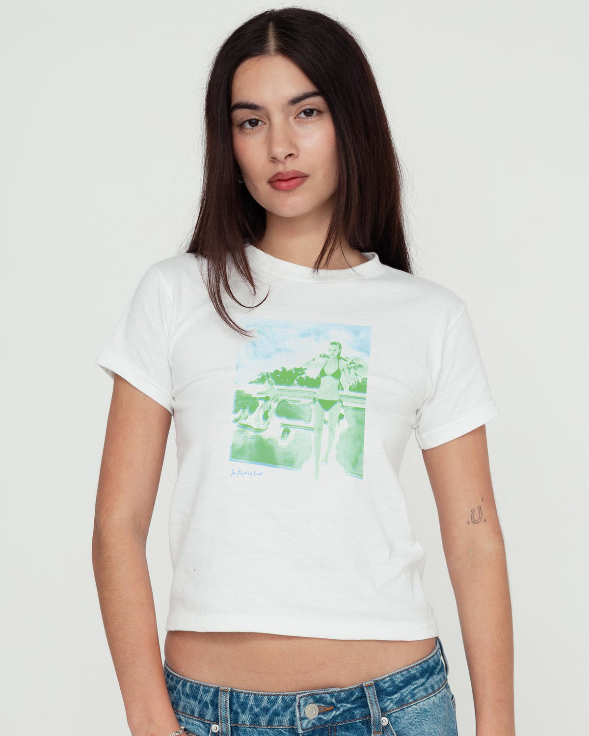 a dip in the pool baby tee - In Print We Trust
