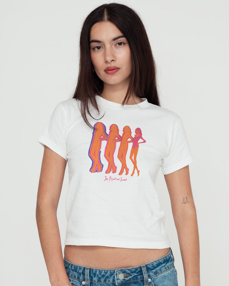 babes baby tee - In Print We Trust