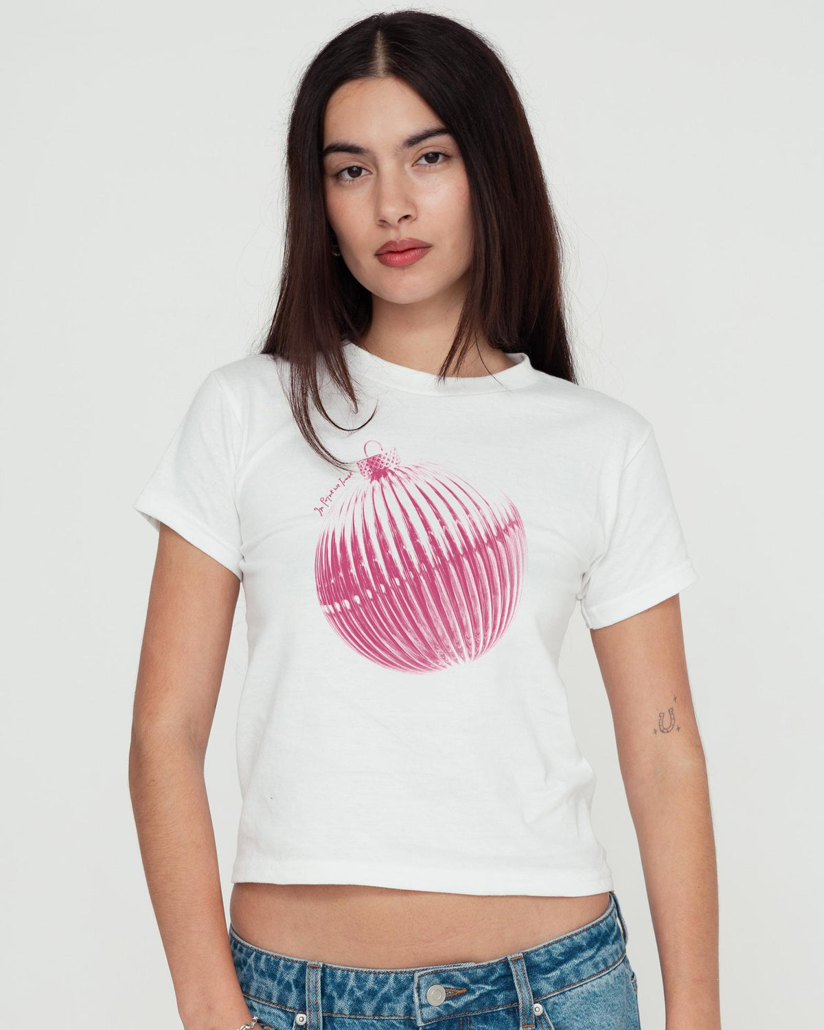 bauble baby tee - In Print We Trust