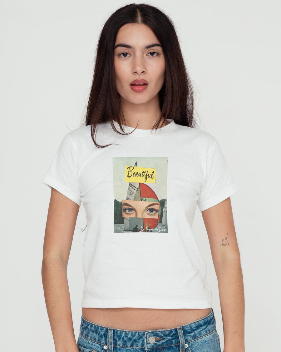 beautiful day baby tee - In Print We Trust