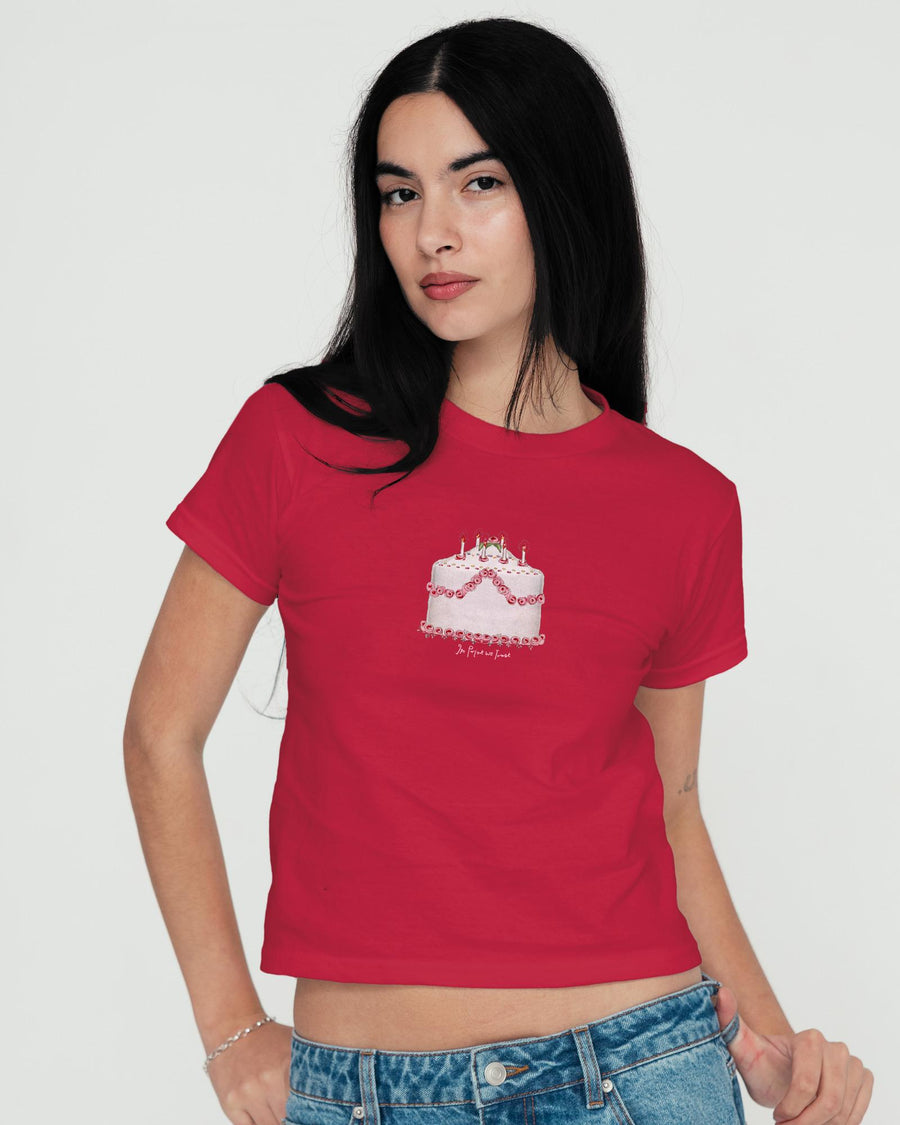 birthday cake baby tee - In Print We Trust