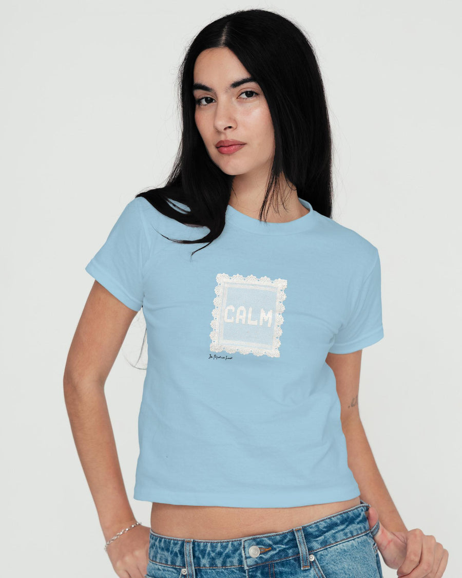 calm crochet baby tee - In Print We Trust
