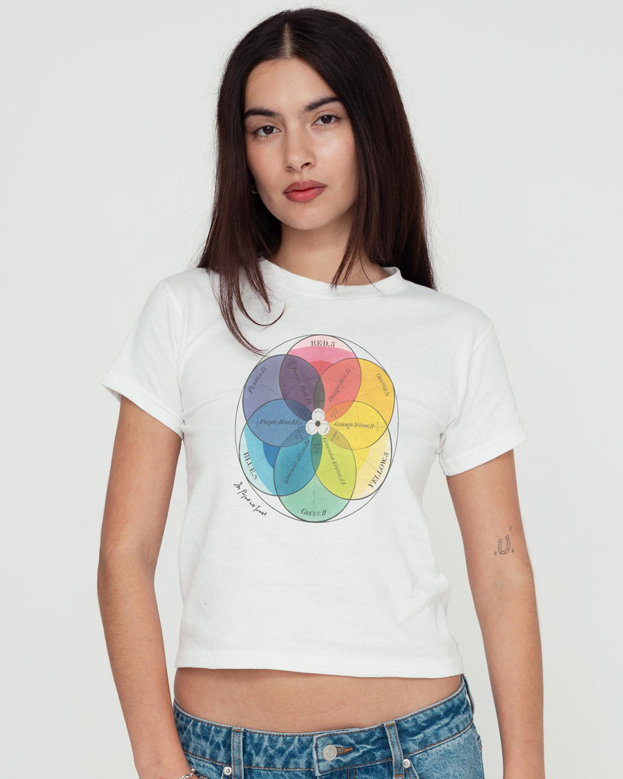 colour wheel baby tee - In Print We Trust