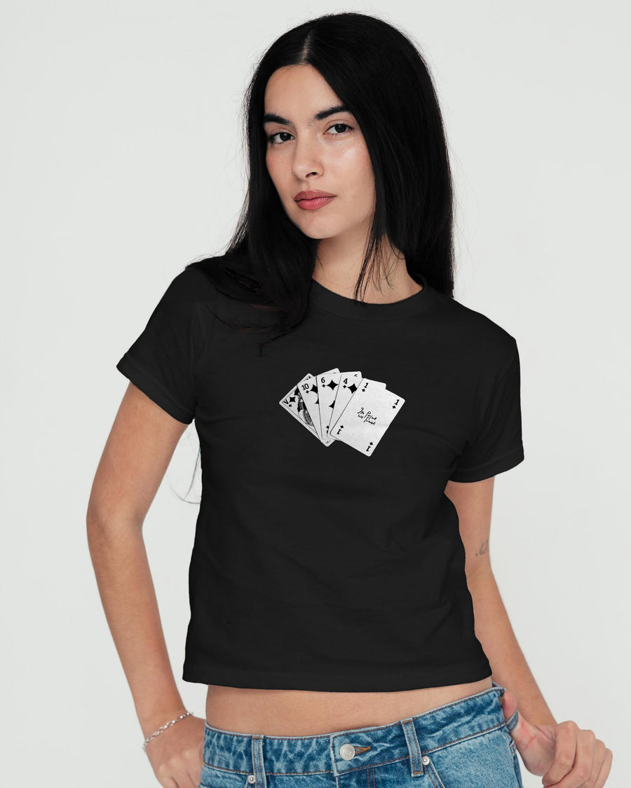 counting cards baby tee - In Print We Trust