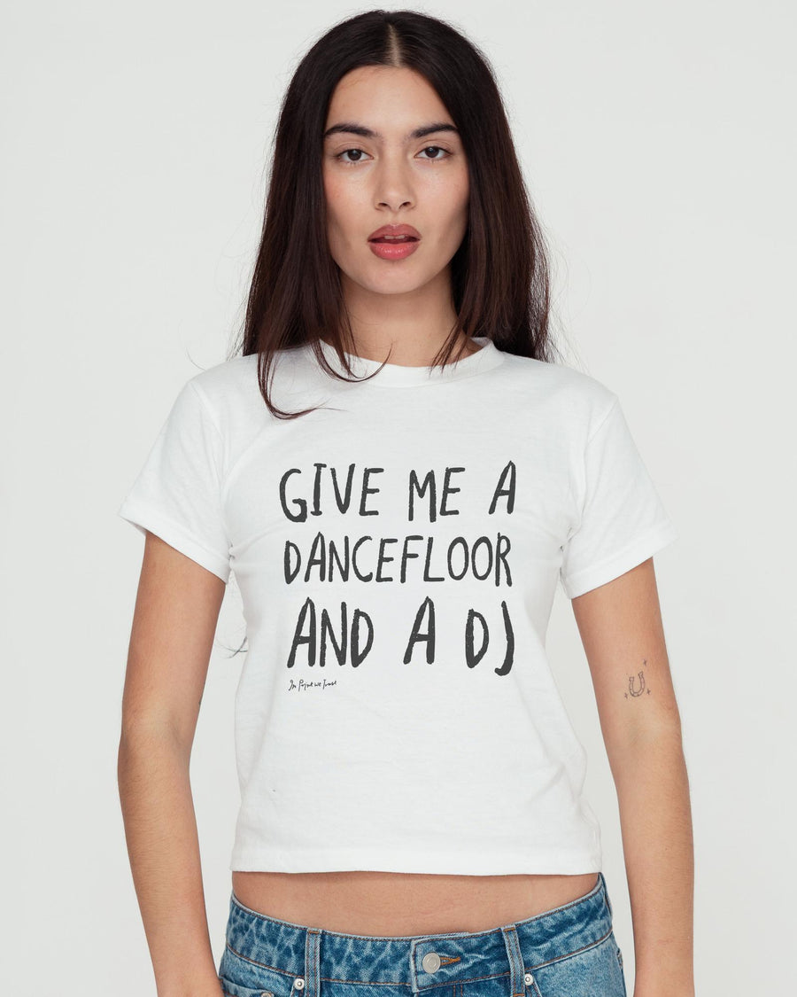 dancefloor baby tee - In Print We Trust