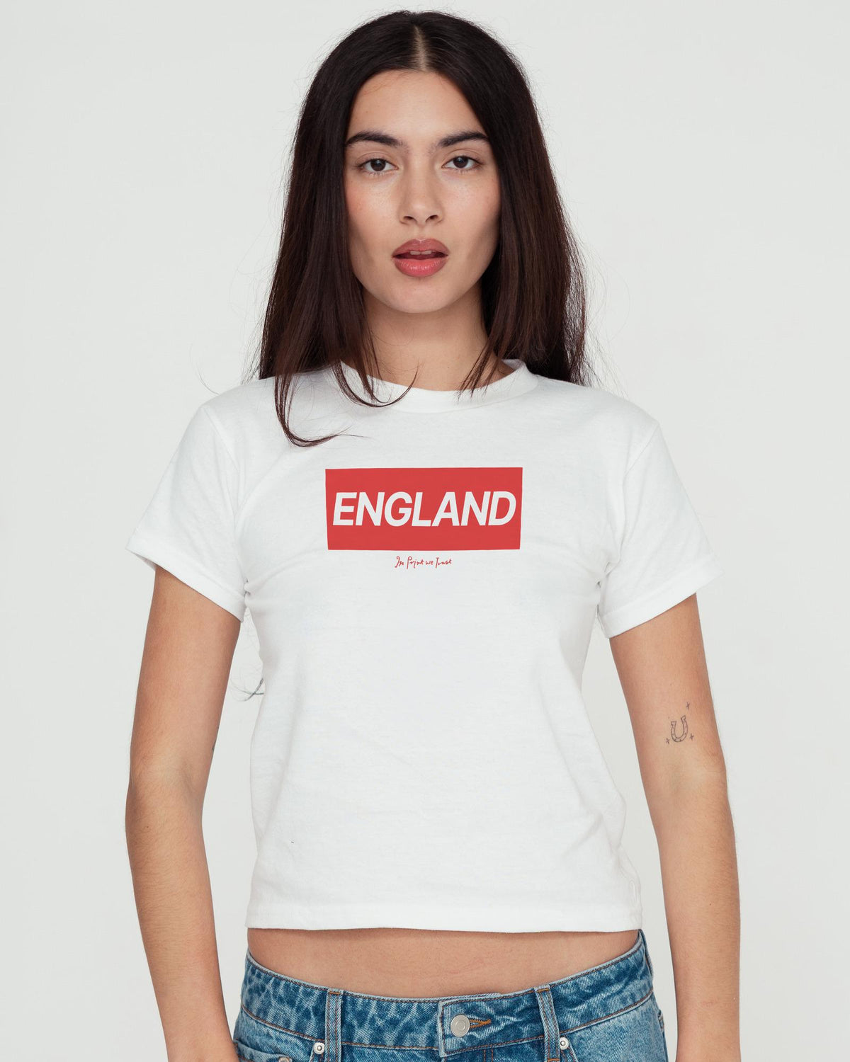 england baby tee - In Print We Trust