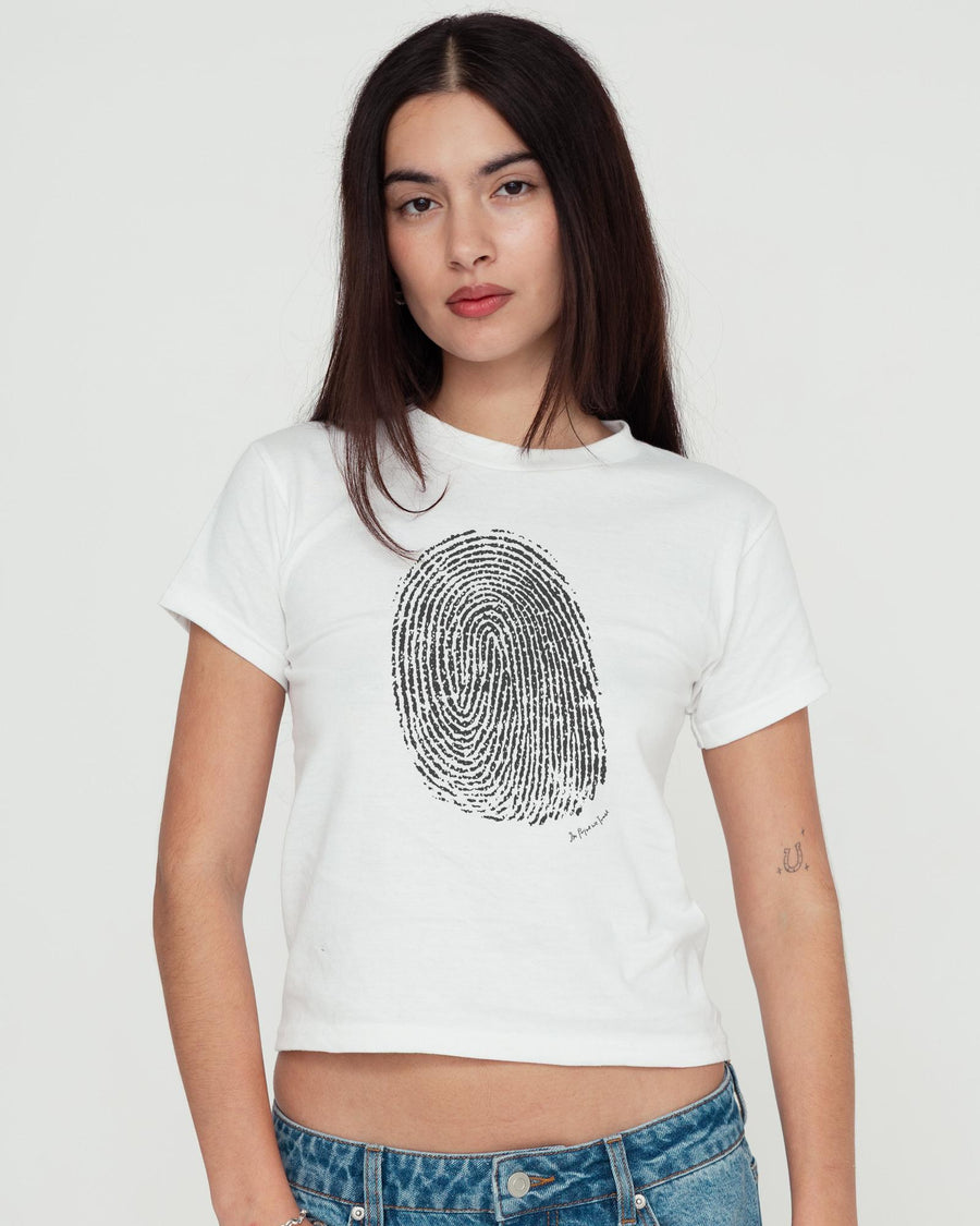finger print baby tee - In Print We Trust