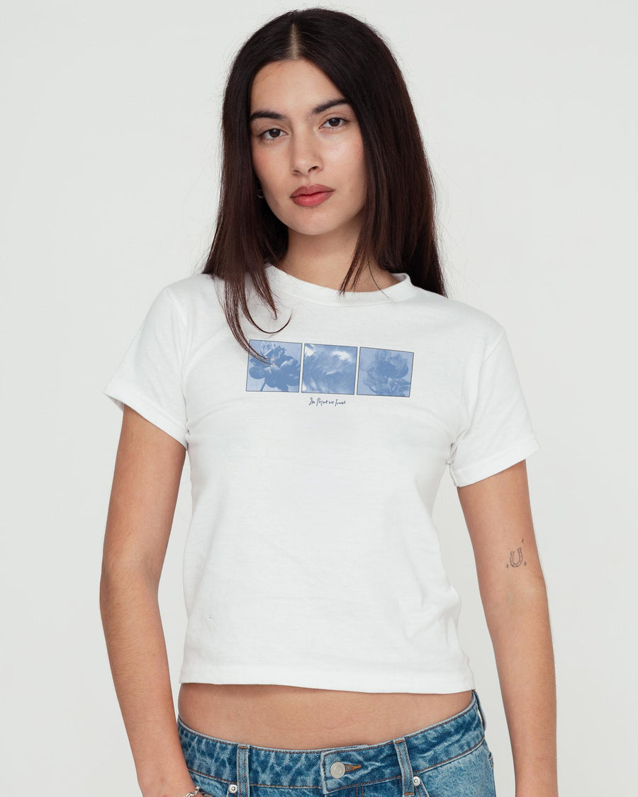 flowers baby tee - In Print We Trust