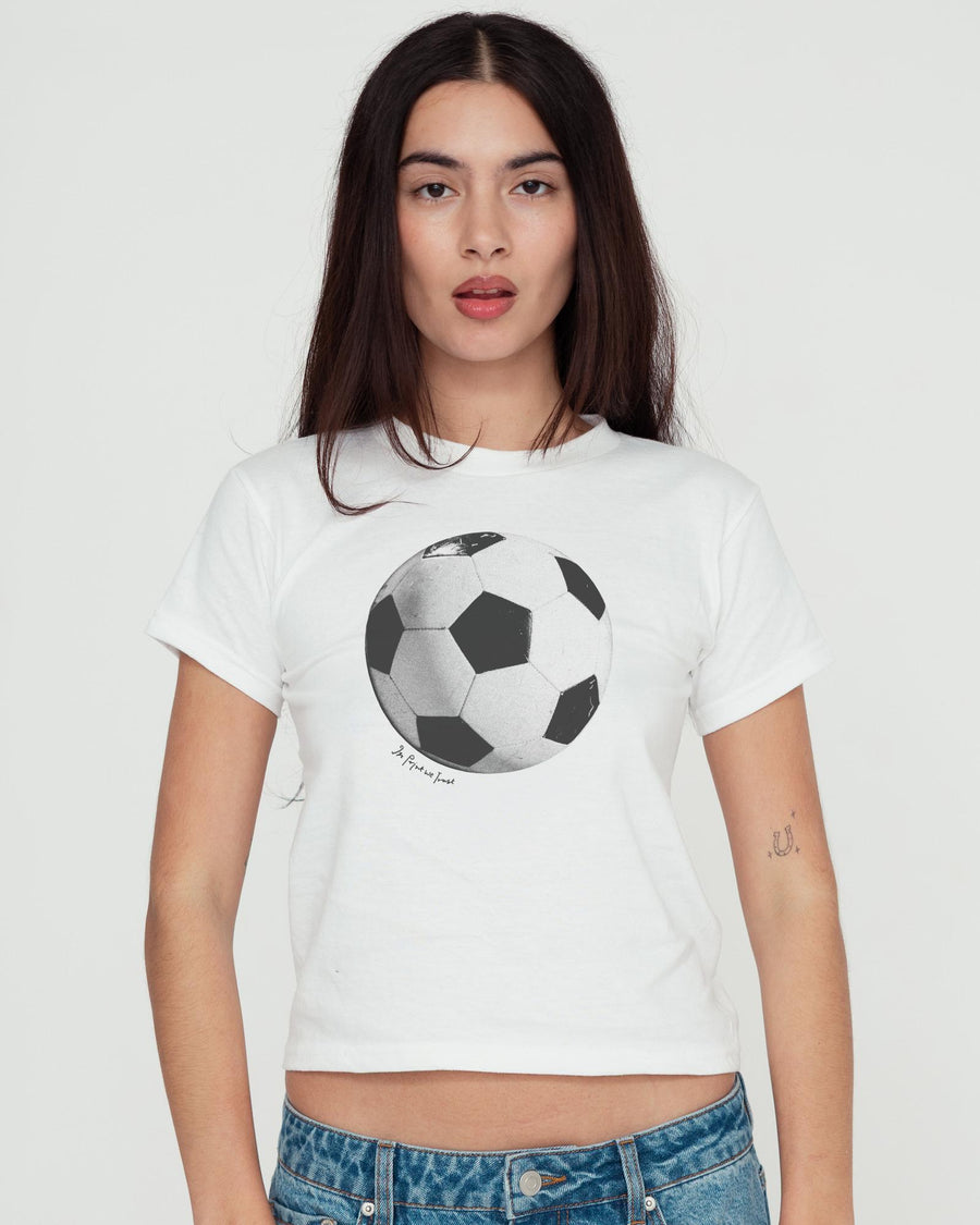 football baby tee - In Print We Trust