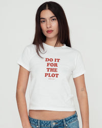 for the plot baby tee - In Print We Trust