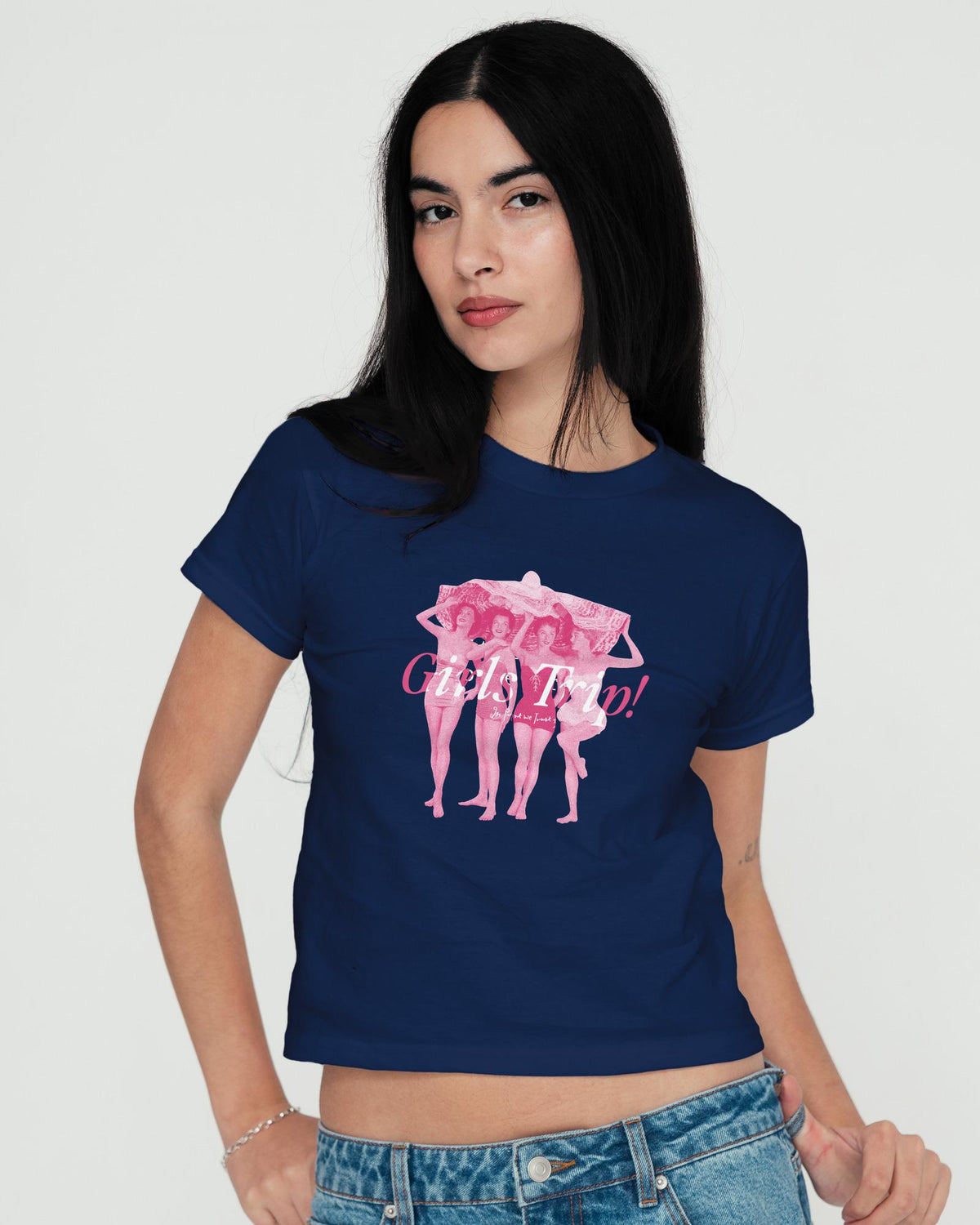 girls trip! baby tee - In Print We Trust