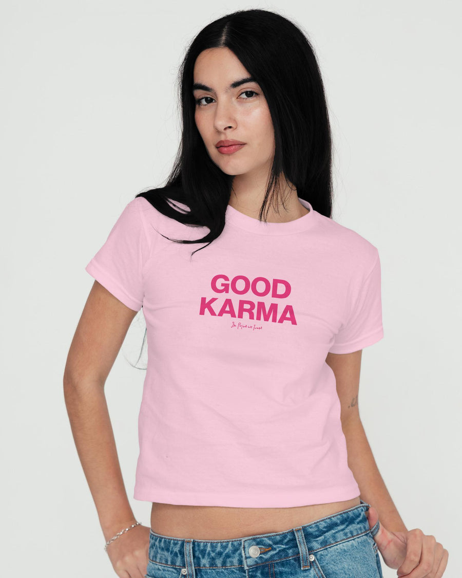 good karma baby tee - In Print We Trust