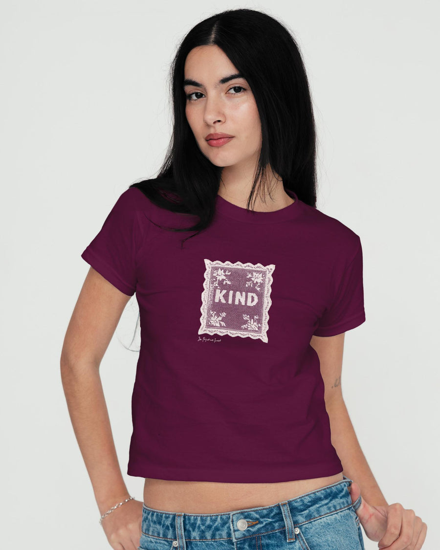 kind crochet baby tee - In Print We Trust