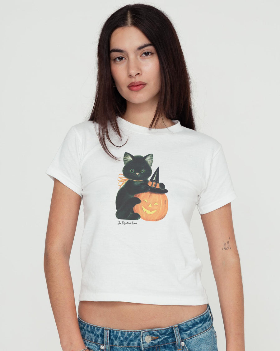 kitty baby tee - In Print We Trust