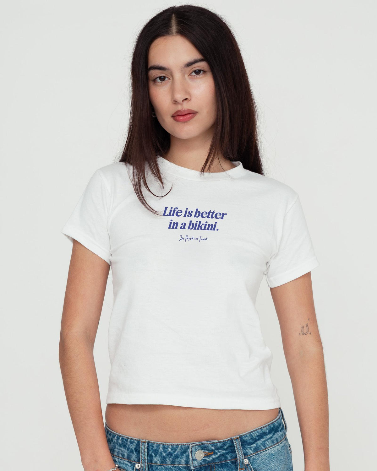 life is better baby tee - In Print We Trust