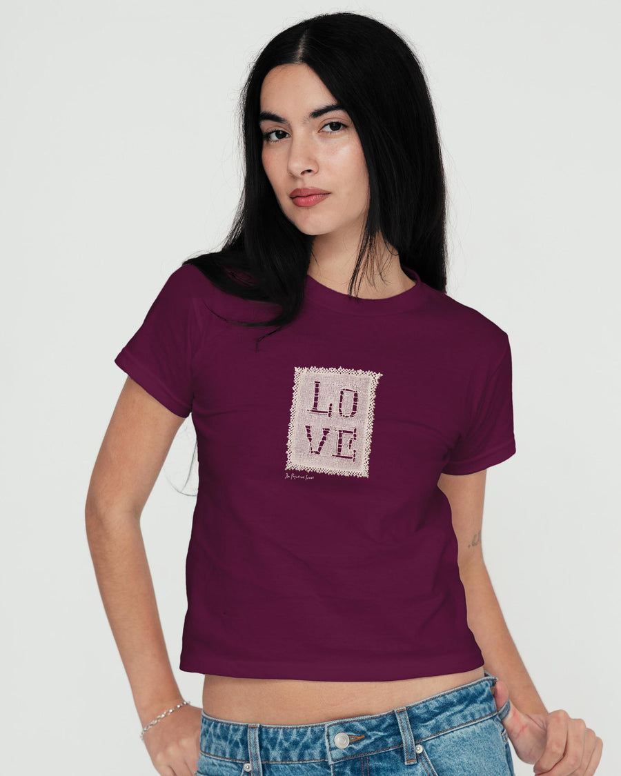 love crochet baby tee - In Print We Trust