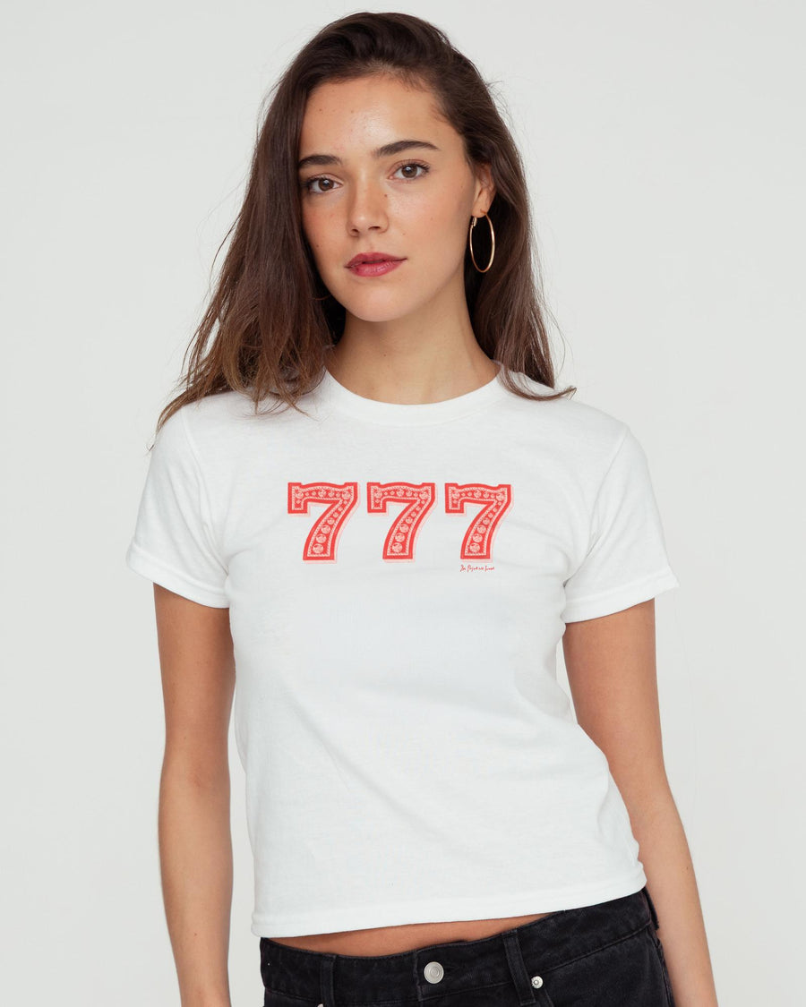 lucky 7s baby tee - In Print We Trust