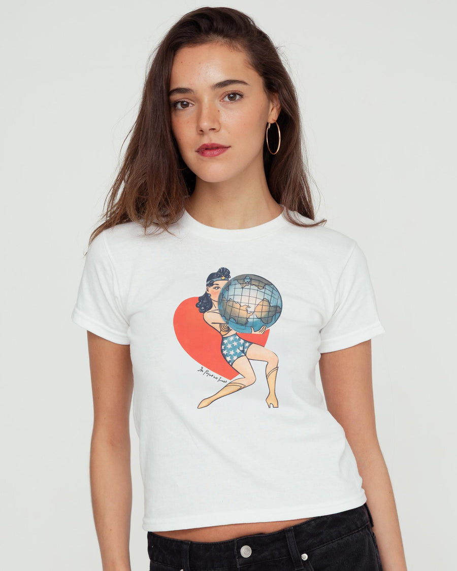 my world baby tee - In Print We Trust