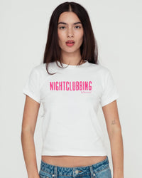 nightclubbing baby tee - In Print We Trust