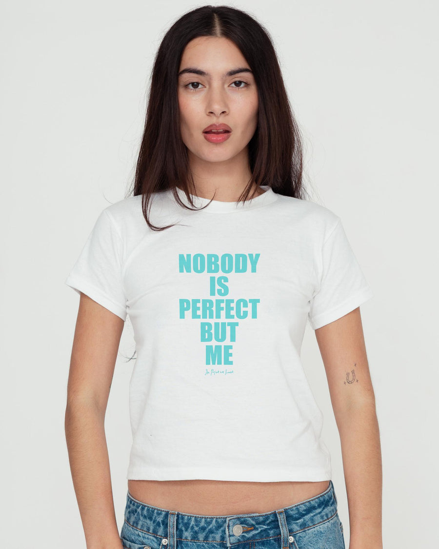 nobody baby tee - In Print We Trust