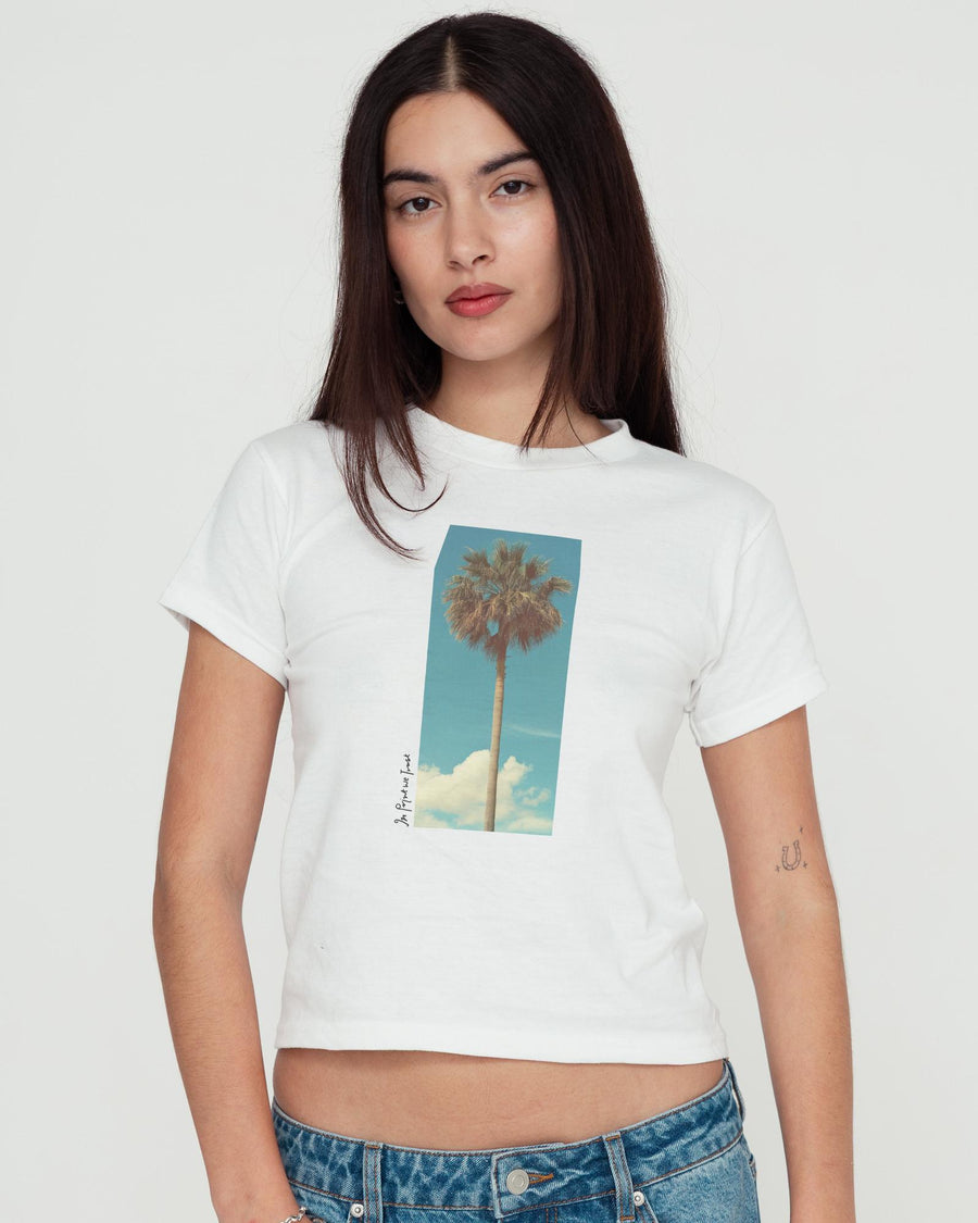 palm tree baby tee - In Print We Trust
