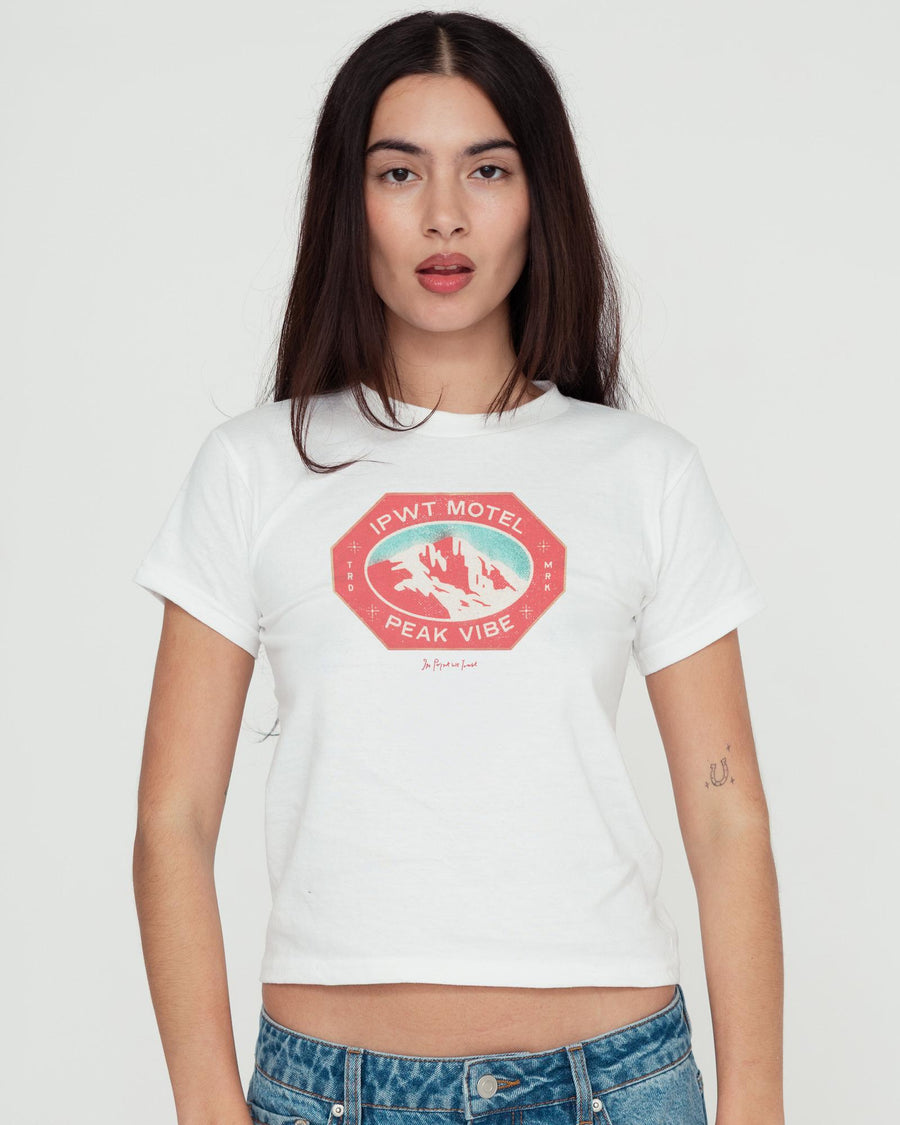 peak vibe baby tee - In Print We Trust