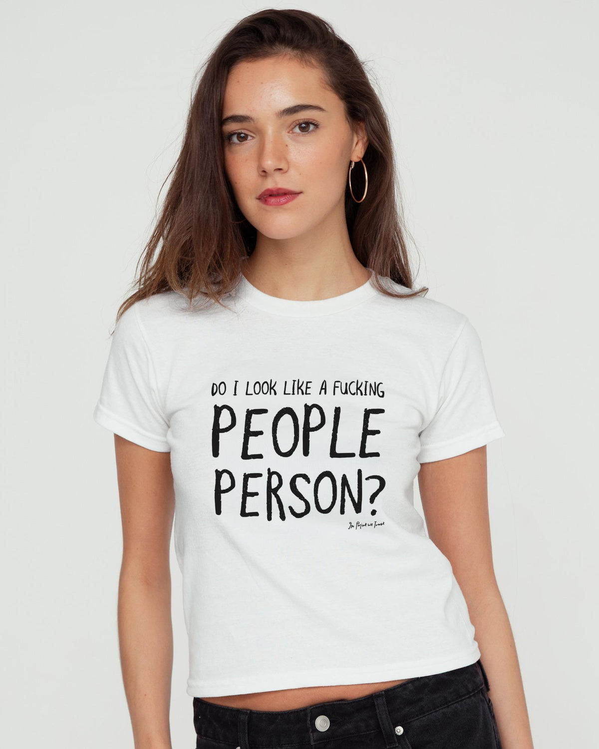 people person baby tee - In Print We Trust