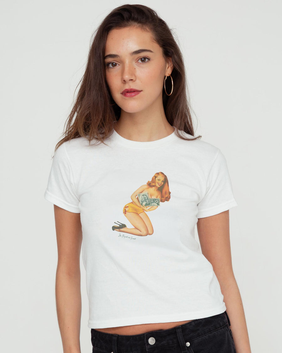 portrait baby tee - In Print We Trust