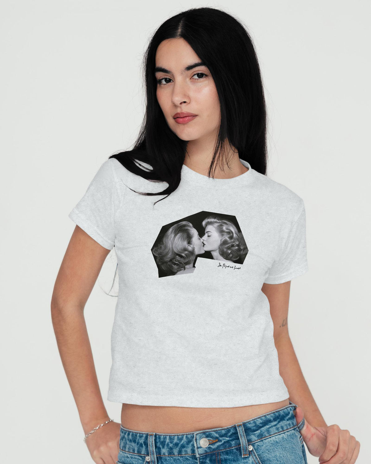 pucker up baby tee - In Print We Trust