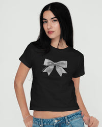put a bow on it baby tee - In Print We Trust