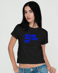 ready steady go! baby tee - In Print We Trust
