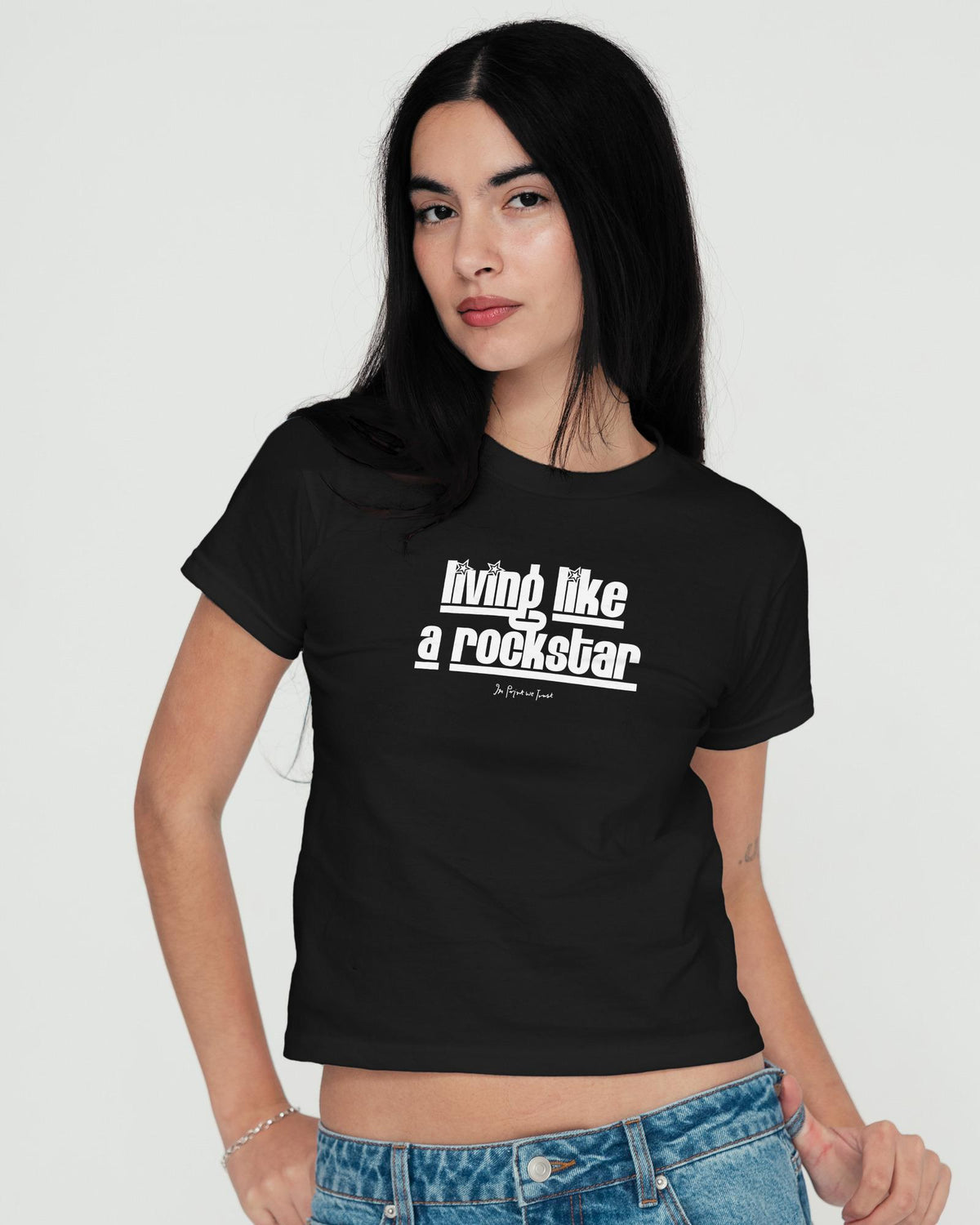 rockstar baby tee - In Print We Trust