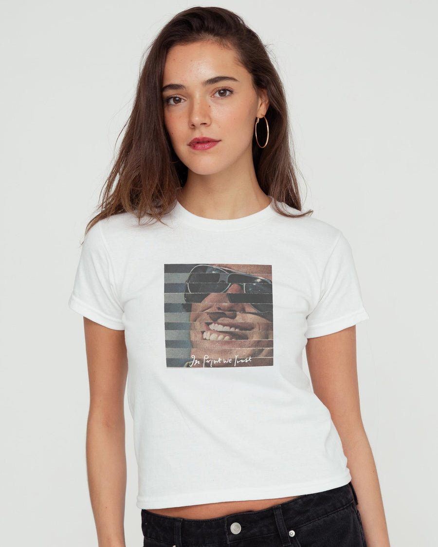 shades baby tee - In Print We Trust