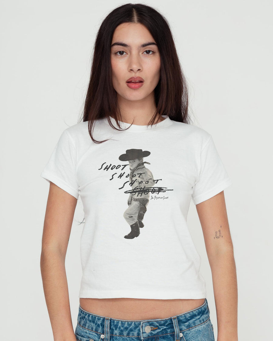 shoot baby tee - In Print We Trust