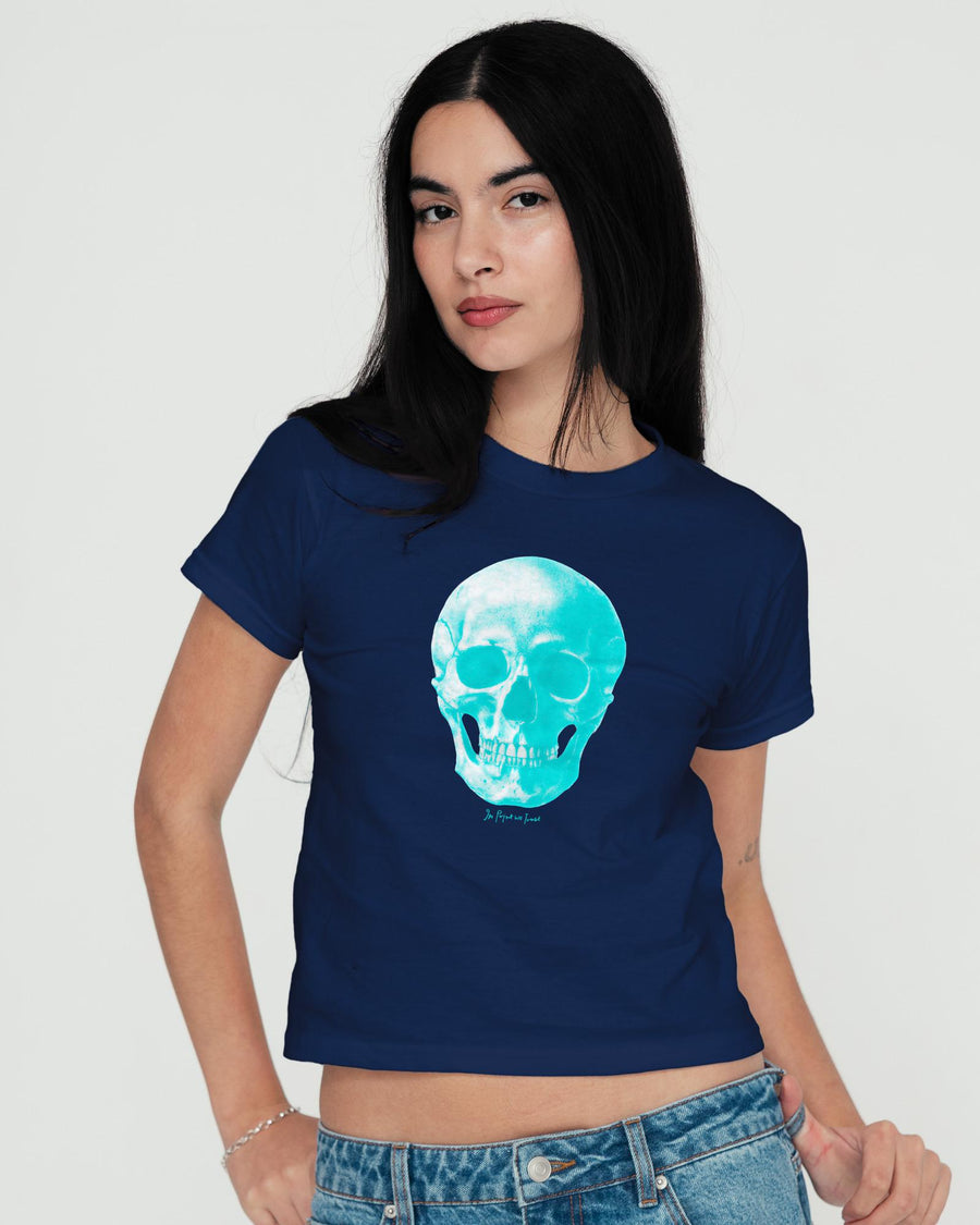 skull baby tee - In Print We Trust