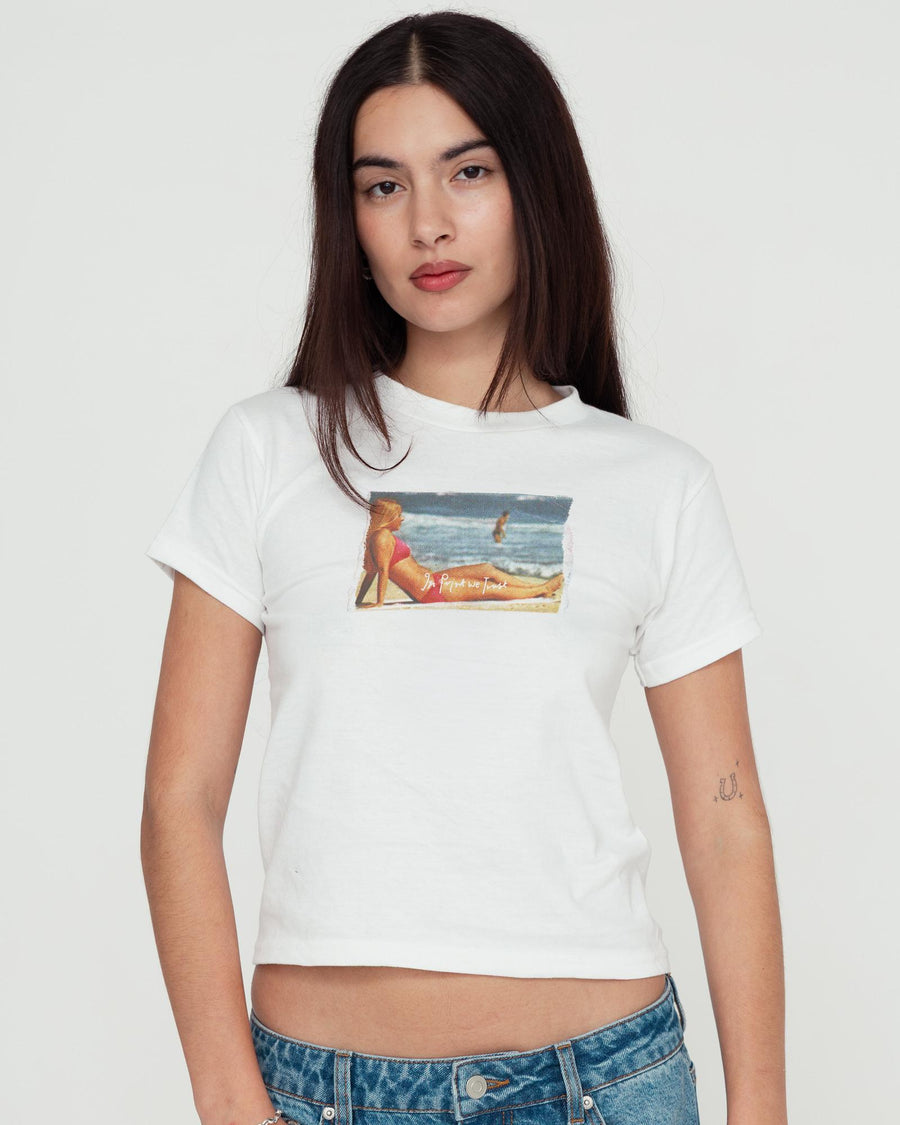 soaking it up baby tee - In Print We Trust
