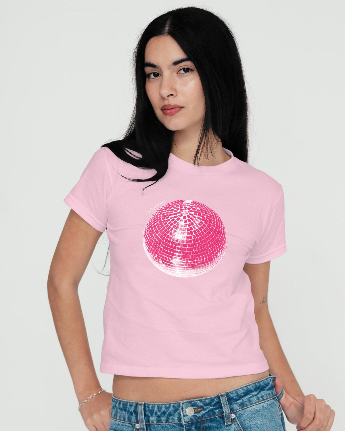 studio 54 pink baby tee - In Print We Trust
