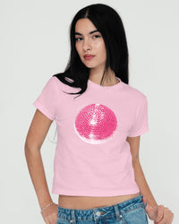 studio 54 pink baby tee - In Print We Trust
